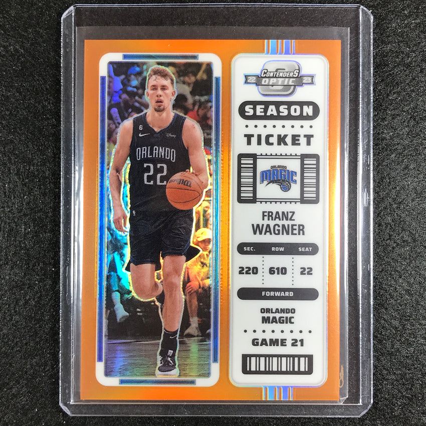 2022-23 Contenders Optic Franz Wagner Season Ticket Orange 33/49