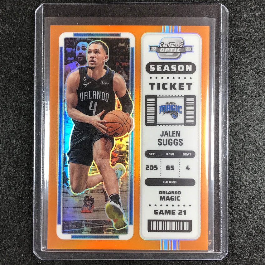 2022-23 Contenders Optic Jalen Suggs Season Ticket Orange 33/49