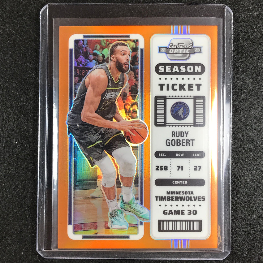 2022-23 Contenders Optic Rudy Gobert Season Ticket Orange 21/49
