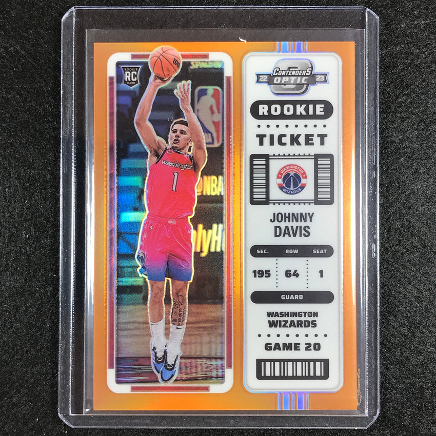 2022-23 Contenders Optic Johnny Davis Rookie Ticket Orange 49/49