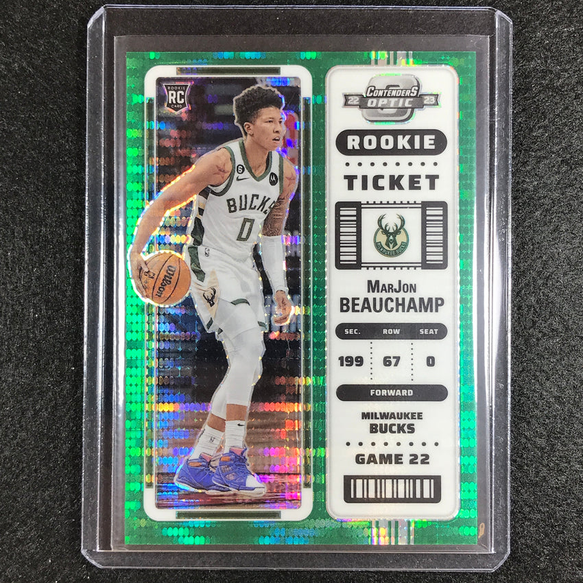 2022-23 Contenders Optic Marjon Beauchamp Rookie Ticket Green Pulsar 16/25