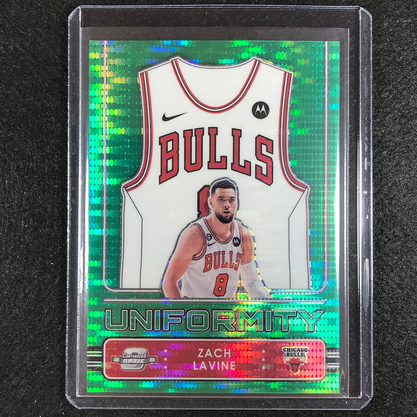2022-23 Contenders Optic Zach Lavine Uniformity Green Pulsar 5/25