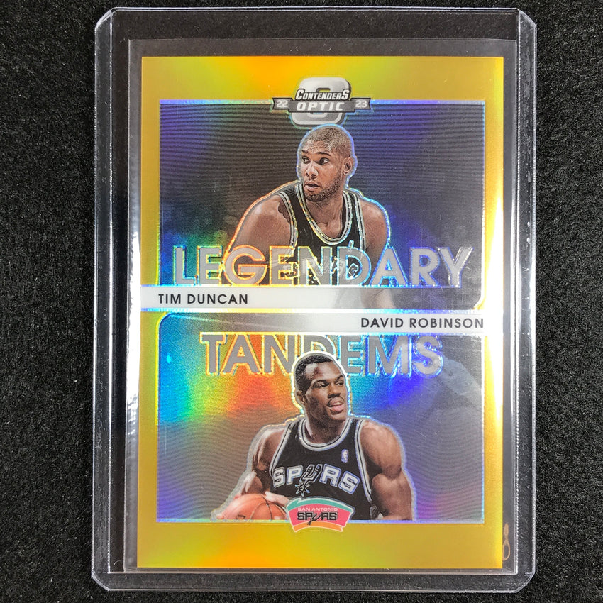 2022-23 Contenders Optic Tim Duncan David Robinson Legendary Tandems Gold 5/10