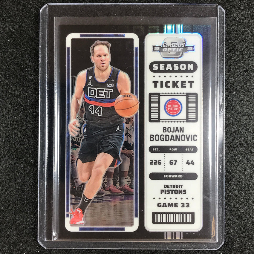 2022-23 Contenders Optic Bojan Bogdanovic Season Ticket Black Pandora Ssp No 2