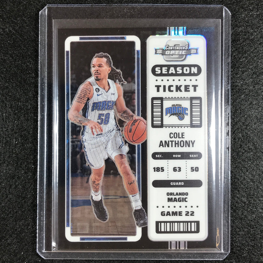 2022-23 Contenders Optic COLE ANTHONY Season Ticket Black Pandora SSP #37