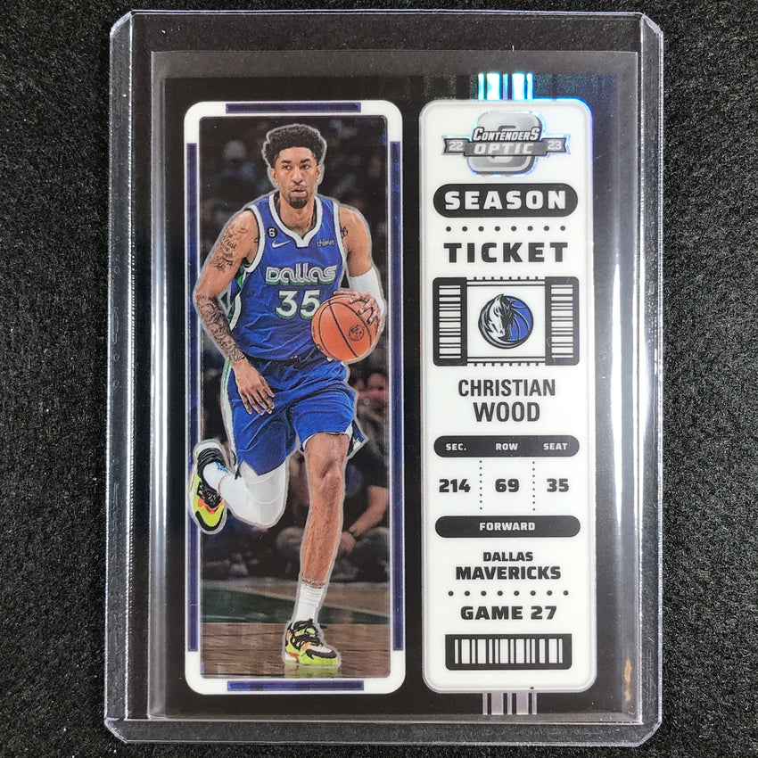 2022-23 Contenders Optic CHRISTIAN WOOD Season Ticket Black Pandora SSP #74