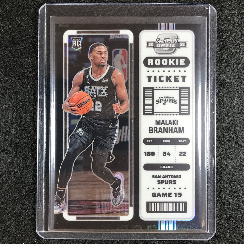2022-23 Contenders Optic Malaki Branham Rookie Ticket Black Pandora Ssp No 14