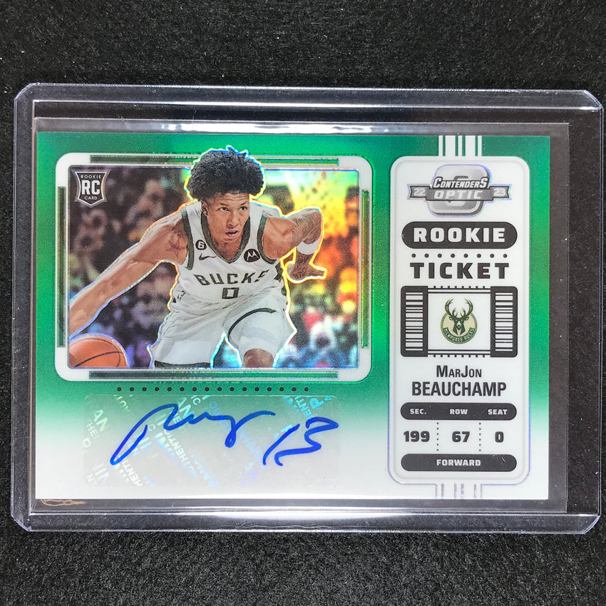 2022-23 Contenders Optic Marjon Beauchamp Variation Rookie Ticket Auto 4/75