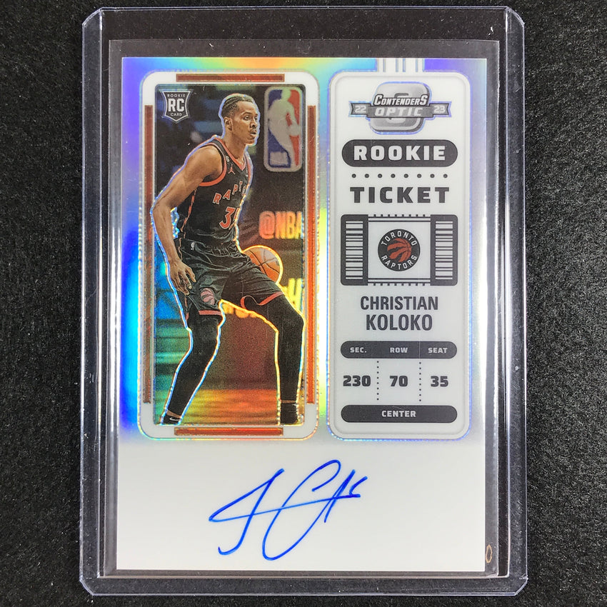 2022-23 Contenders Optic CHRISTIAN KOLOKO Rookie Ticket Auto Silver Prizm #116