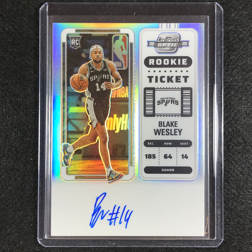 2022-23 Contenders Optic BLAKE WESLEY Rookie Ticket Auto Silver Prizm #130