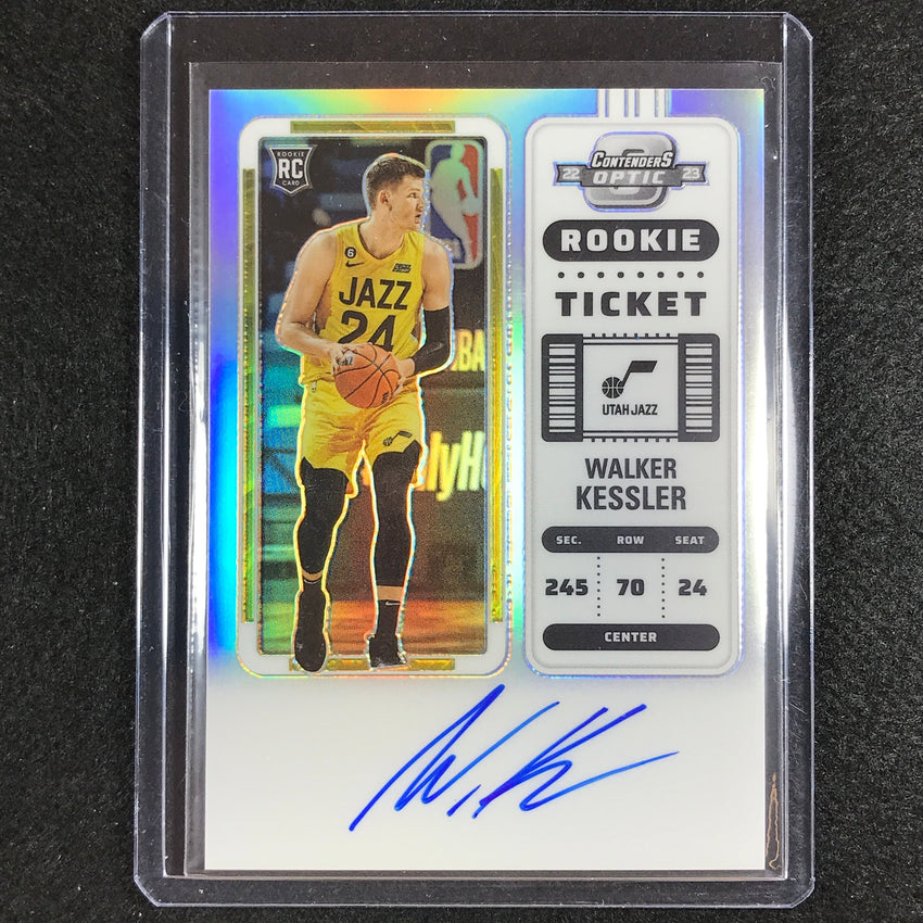 2022-23 Contenders Optic Walker Kessler Rookie Ticket Auto Silver Prizm No 136