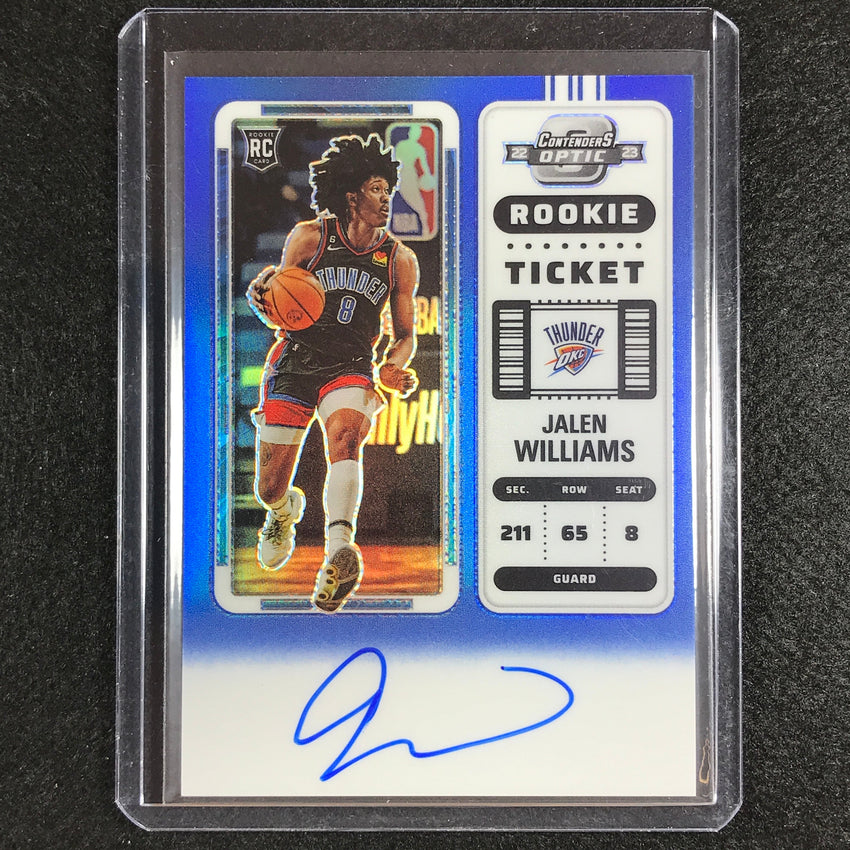 2022-23 Contenders Optic Jalen Williams Rookie Ticket Auto Blue 27/49