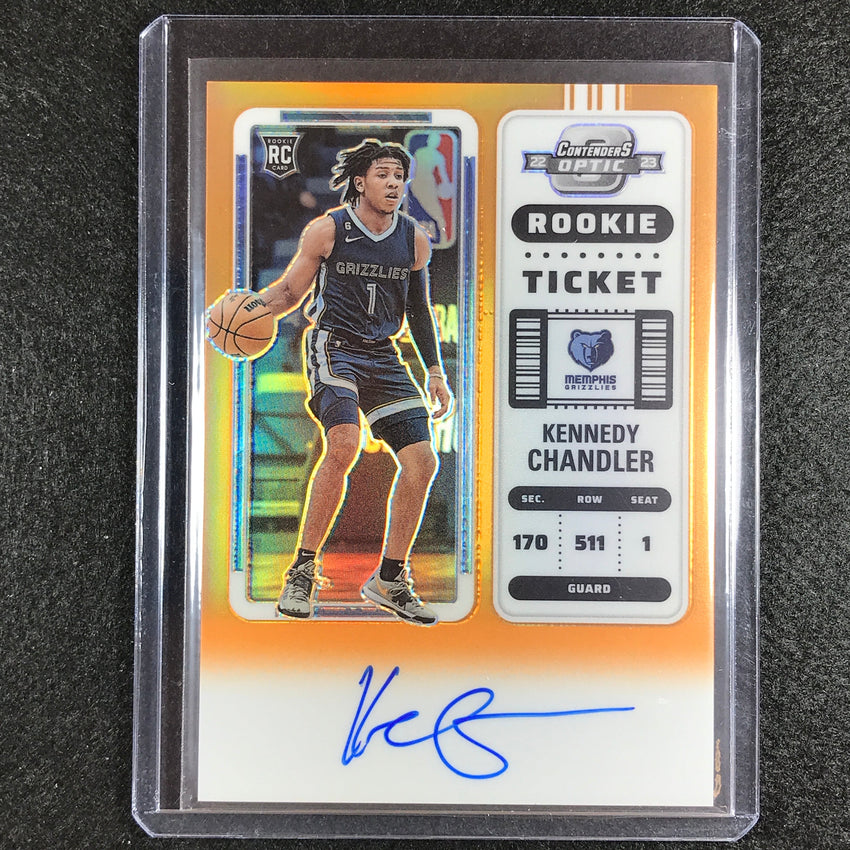 2022-23 Contenders Optic Kennedy Chandler Rookie Ticket Auto Orange 5/25