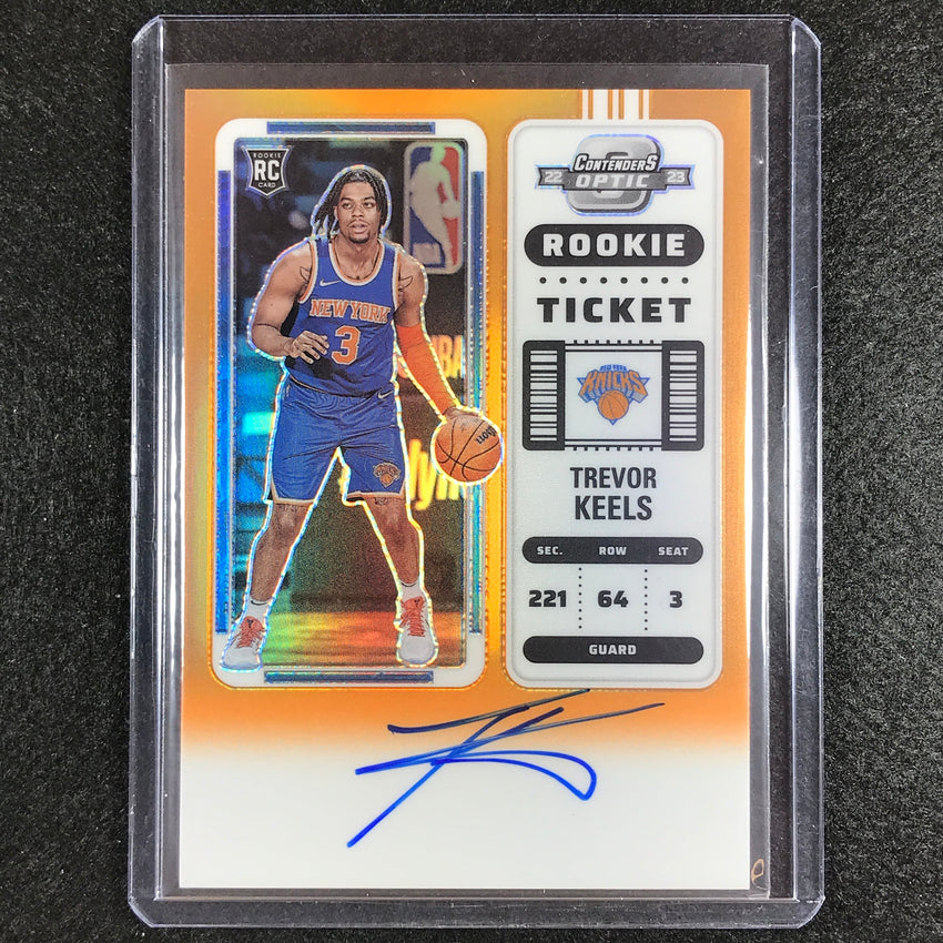 2022-23 Contenders Optic Trevor Keels Rookie Ticket Auto Orange 4/25