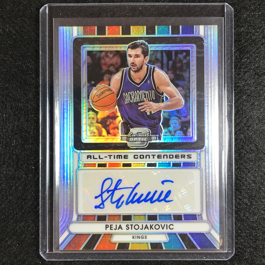2022-23 Contenders Optic Peja Stojakovic All-time Contenders Auto Silver 39/125