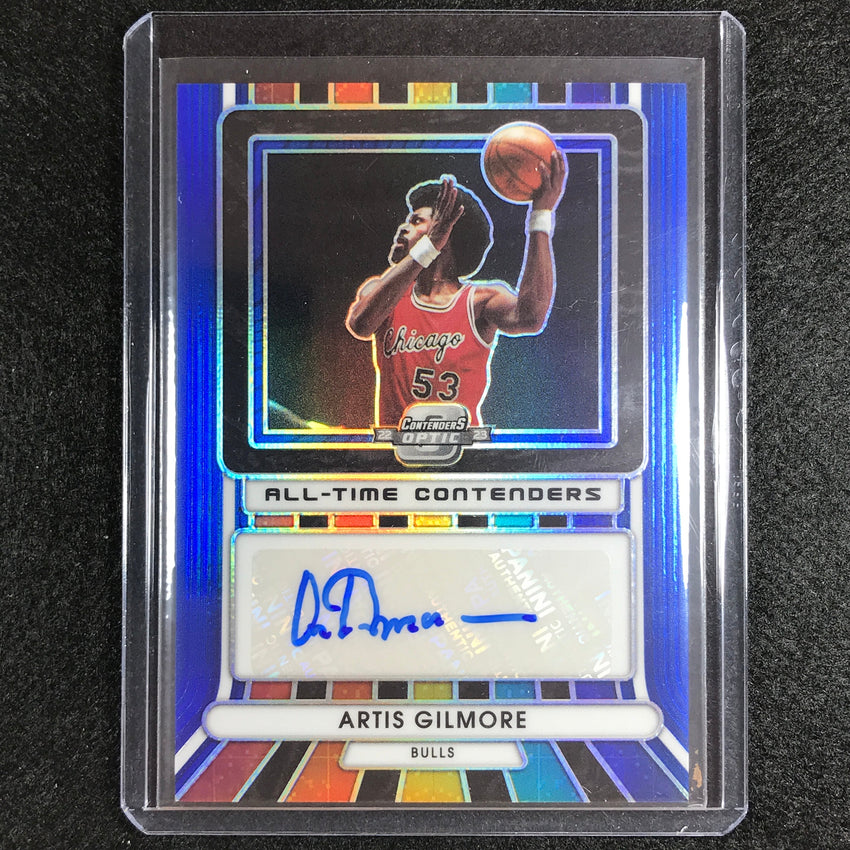 2022-23 Contenders Optic Artis Gilmore All-time Contenders Auto Blue 34/75
