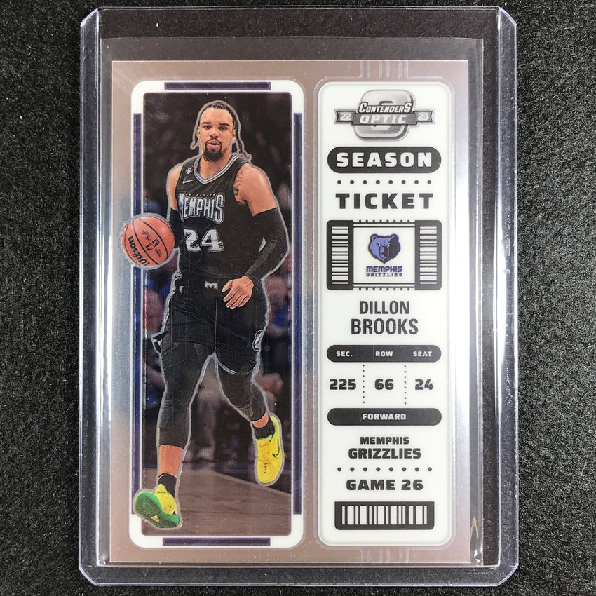 2022-23 Contenders Optic DILLON BROOKS Season Ticket Base #68