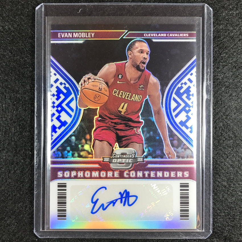 2022-23 Contenders Optic Evan Mobley Sophomore Contenders Auto Blue 20/75