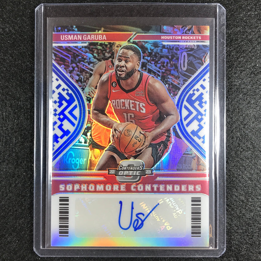2022-23 Contenders Optic Usman Garuba Sophomore Contenders Auto Blue 17/75