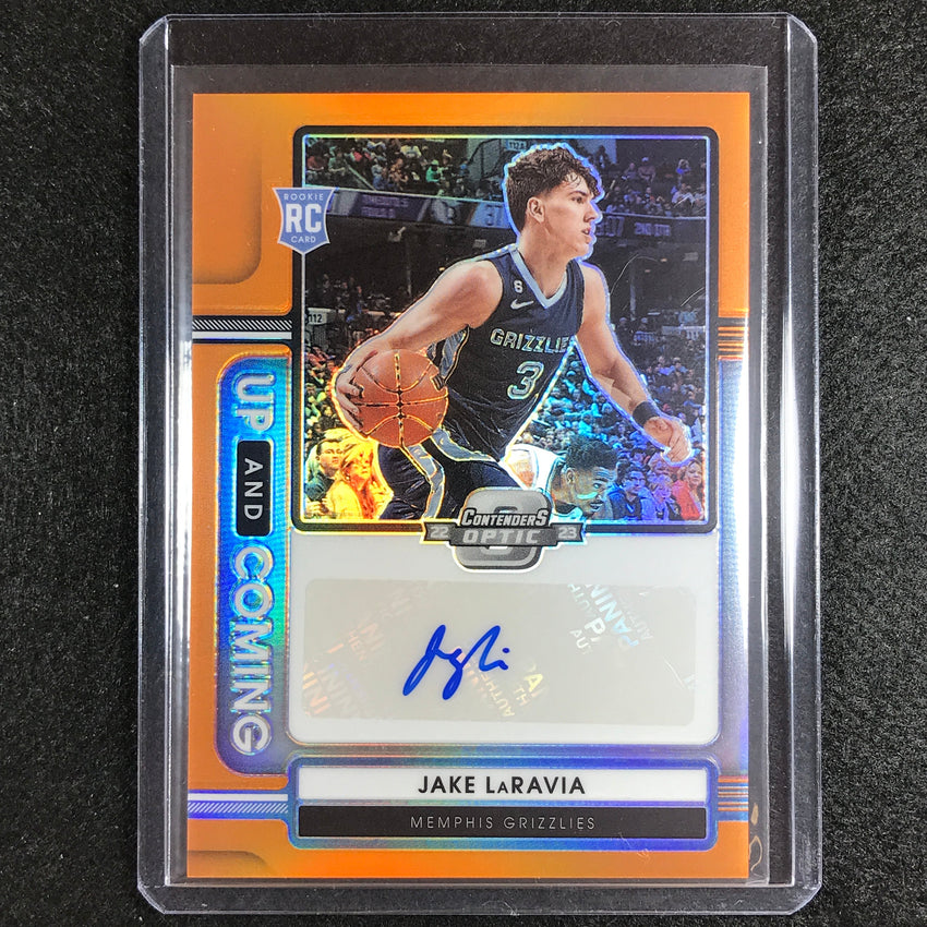2022-23 Contenders Optic Jake Laravia Up And Coming Rookie Auto Orange 6/25