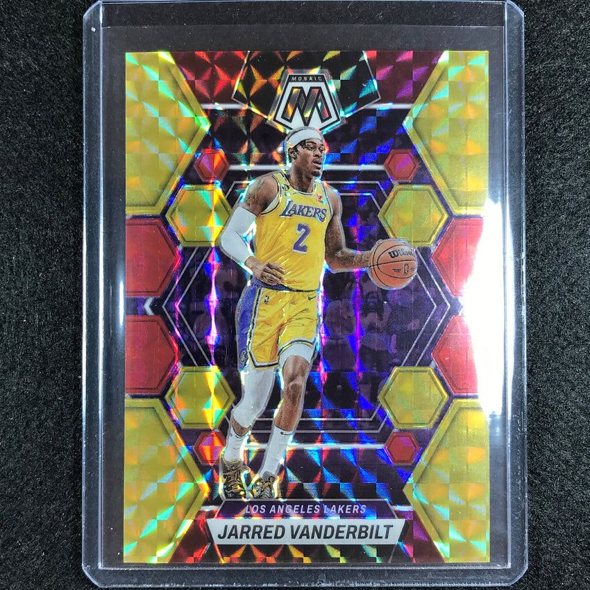 2022-23 Mosaic Jarred Vanderbilt Choice Fusion Red And Yellow 83/88 No 21