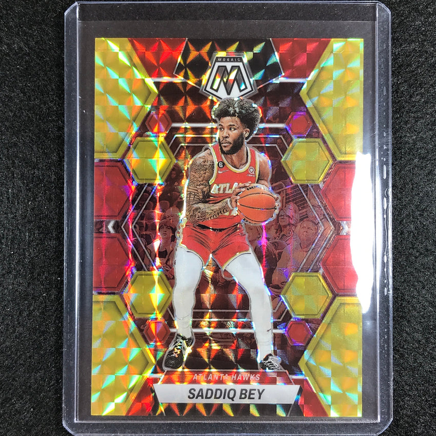 2022-23 Mosaic SADDIQ BEY Choice Fusion Red and Yellow 49/88 #25