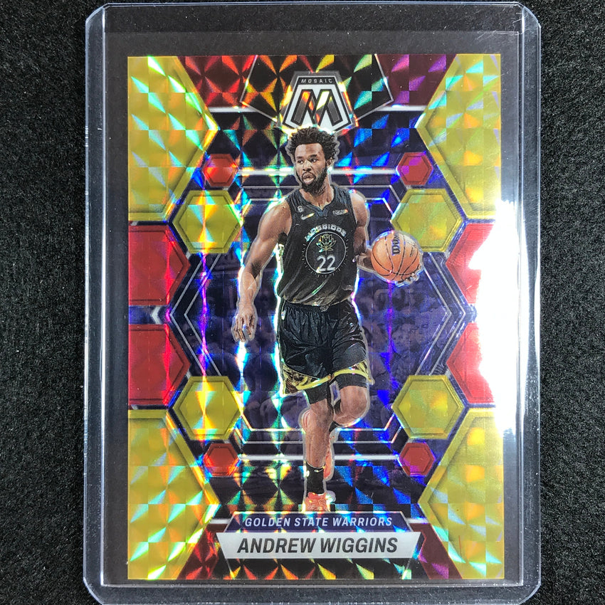 2022-23 Mosaic Andrew Wiggins Choice Fusion Red And Yellow 46/88 No 40