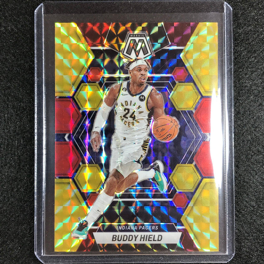2022-23 Mosaic BUDDY HIELD Choice Fusion Red and Yellow 27/88 #46