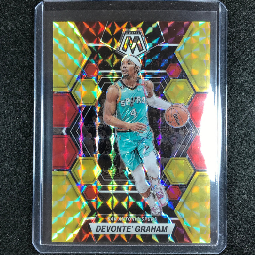 2022-23 Mosaic Devonte Graham Choice Fusion Red And Yellow 38/88 No 50