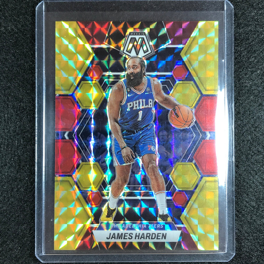2022-23 Mosaic James Harden Choice Fusion Red And Yellow 34/88 No 55