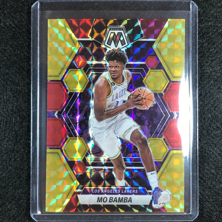 2022-23 Mosaic Mo Bamba Choice Fusion Red And Yellow 59/88 No 81