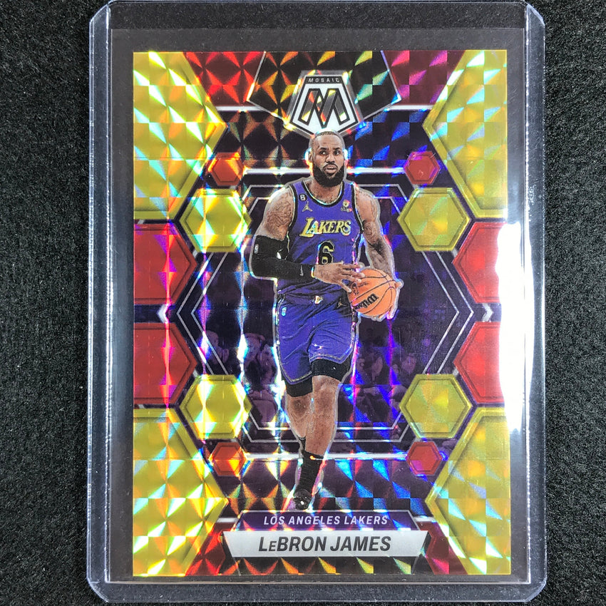 2022-23 Mosaic Lebron James Choice Fusion Red And Yellow 46/88 No 98