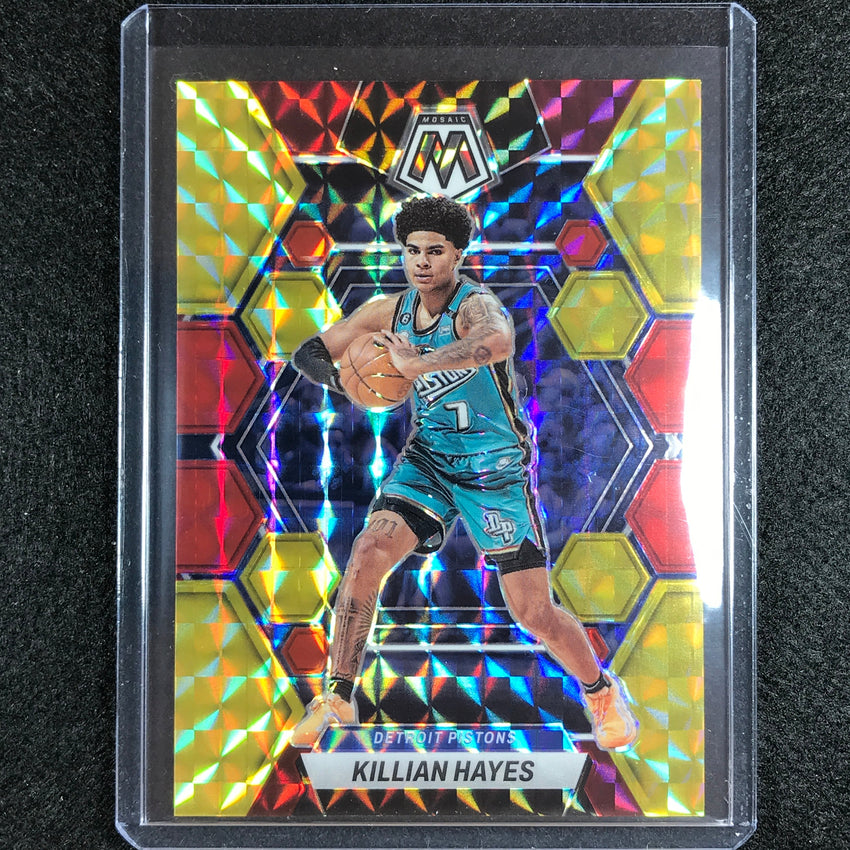 2022-23 Mosaic KILLIAN HAYES Choice Fusion Red and Yellow 37/88 #100