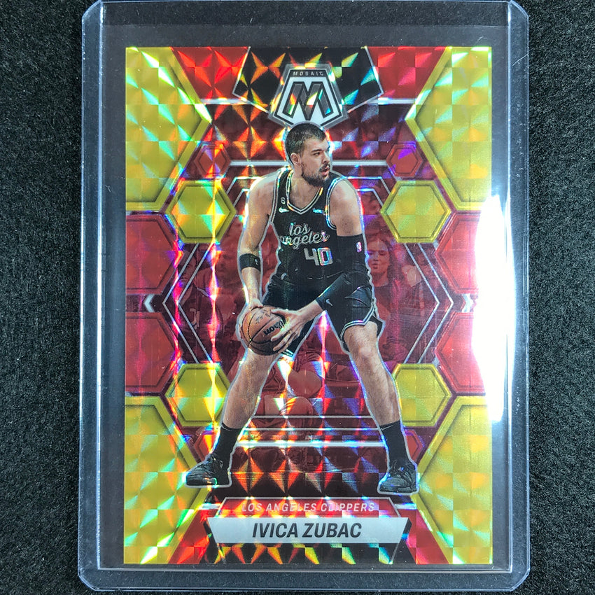 2022-23 Mosaic Ivica Zubac Choice Fusion Red And Yellow 53/88 No 106