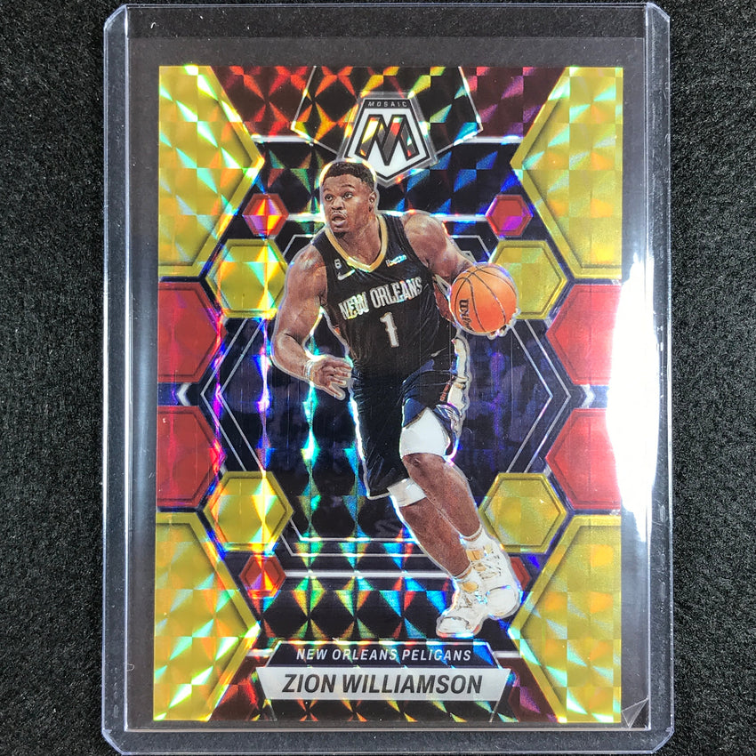 2022-23 Mosaic Zion Williamson Choice Fusion Red And Yellow 27/88 No 120