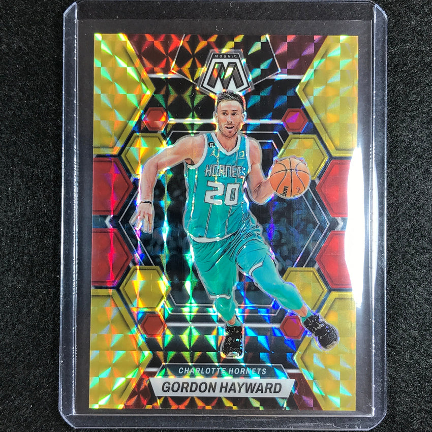 2022-23 Mosaic Gordon Hayward Choice Fusion Red And Yellow 52/88 No 127