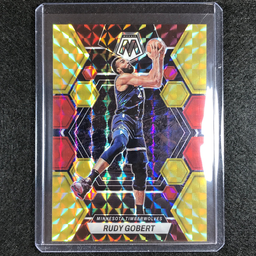 2022-23 Mosaic Rudy Gobert Choice Fusion Red And Yellow 32/88 No 138