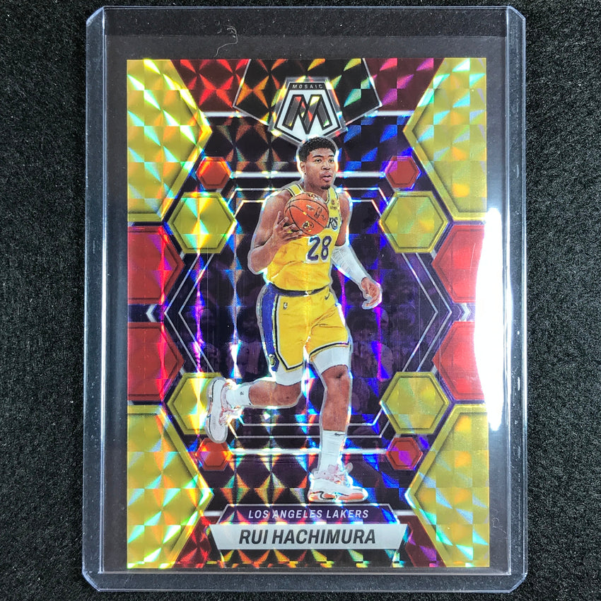 2022-23 Mosaic Rui Hachimura Choice Fusion Red And Yellow 4/88 No 139