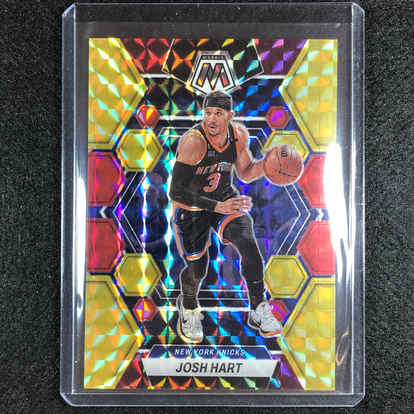 2022-23 Mosaic Josh Hart Choice Fusion Red And Yellow 75/88 No 154