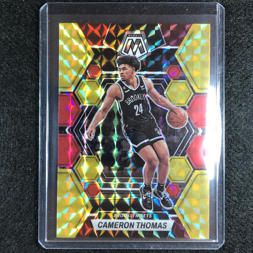 2022-23 Mosaic Cameron Thomas Choice Fusion Red And Yellow 41/88 No 159