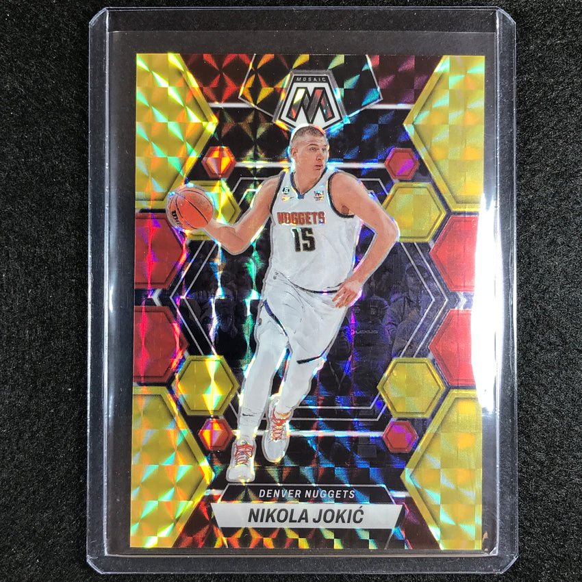 2022-23 Mosaic Nikola Jokic Choice Fusion Red And Yellow 47/88 No 168