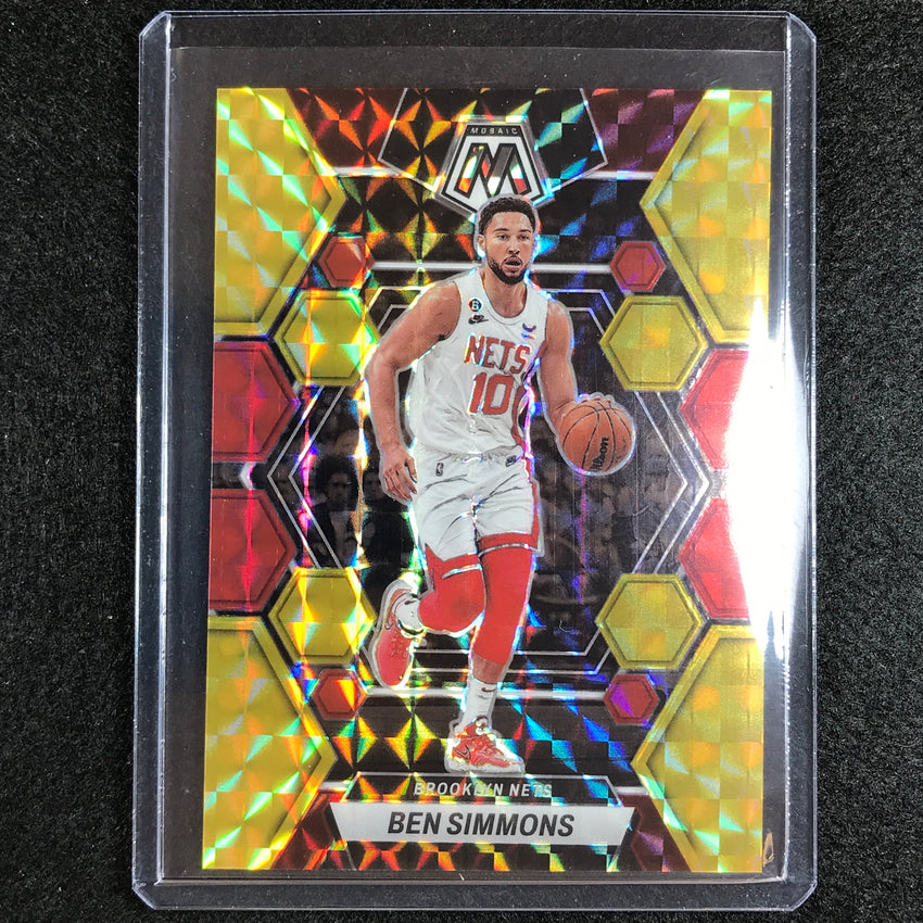 2022-23 Mosaic Ben Simmons Choice Fusion Red And Yellow 32/88 No 183