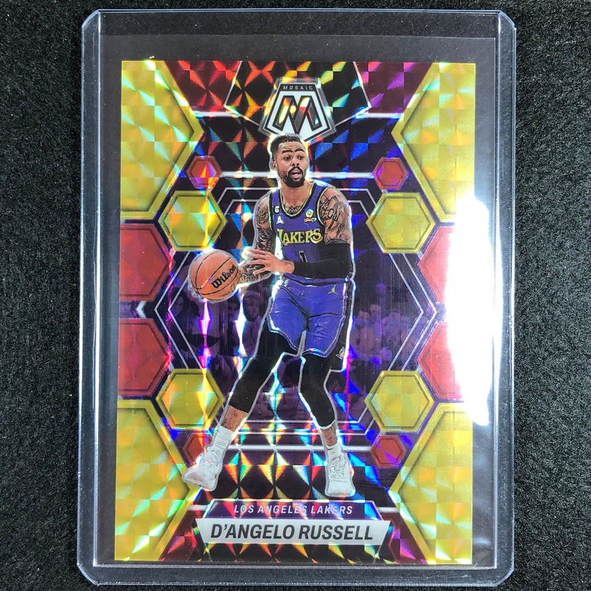 2022-23 Mosaic Dangelo Russell Choice Fusion Red And Yellow 32/88 No 190
