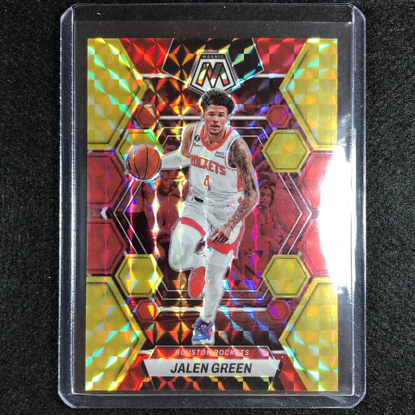2022-23 Mosaic Jalen Green Choice Fusion Red And Yellow 54/88 No 193