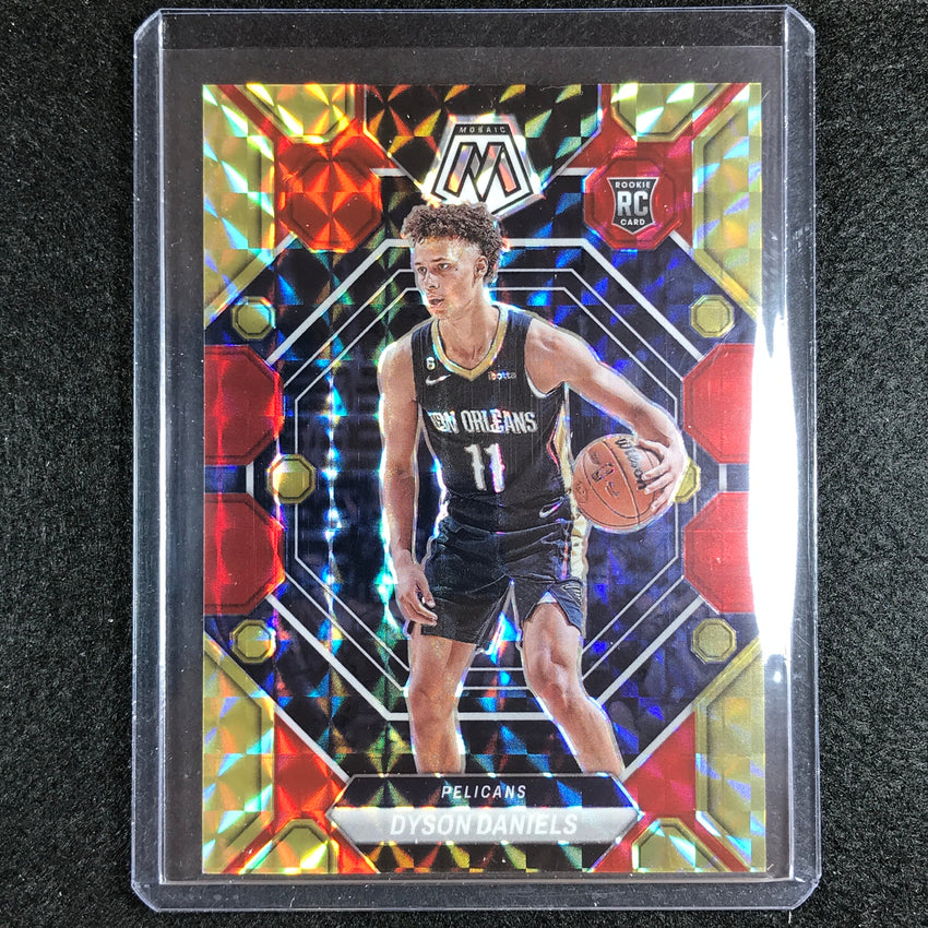 2022-23 Mosaic Dyson Daniels Rookie Choice Fusion Red And Yellow 33/88 No 203