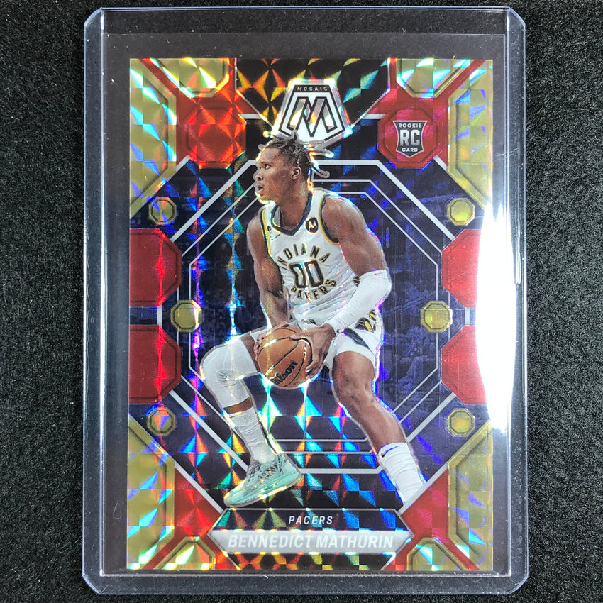 2022-23 Mosaic BENNEDICT MATHURIN Rookie Choice Fusion Red and Yellow 30/88 #210
