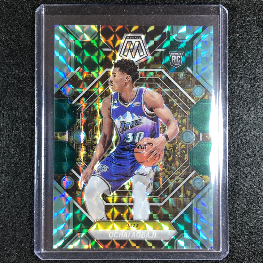 2022-23 Mosaic Ochai Agbaji Rookie Choice Fusion Green 20/21