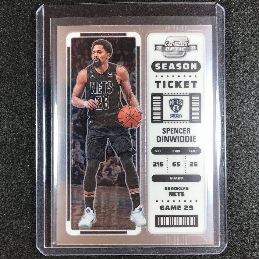 2022-23 Contenders Optic SPENCER DINWIDDIE Season Ticket Base #6