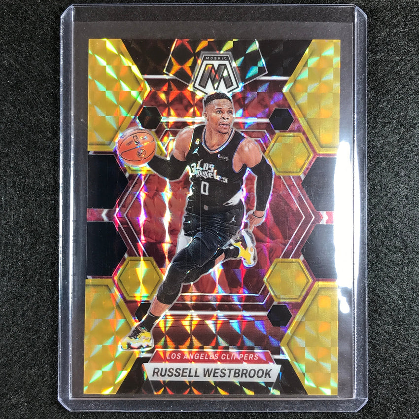 2022-23 Mosaic Russell Westbrook Choice Black Gold 1/8