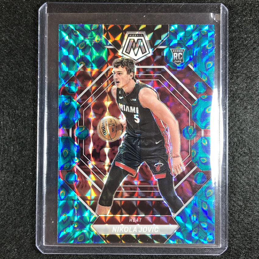 2022-23 Mosaic Nikola Jovic Rookie Choice Peacock Ssp No 244